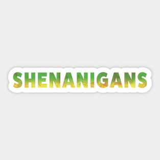 Crystal Shenanigans Green Yellow Sticker